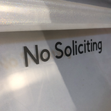 No Soliciting Vinyl Decal