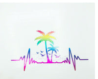 Rainbow Palm Tree is Life Decal