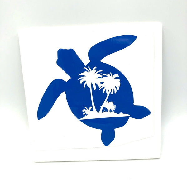 Palm Tree Turtle Decal