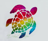 Rainbow Turtle Vinyl Decal