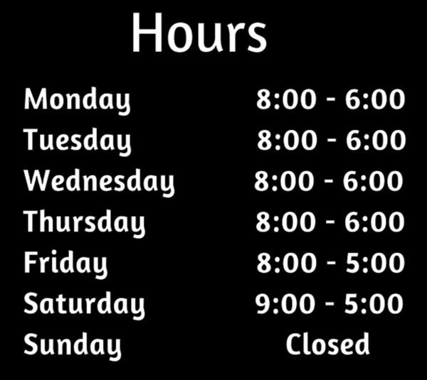 Business Hours Decal