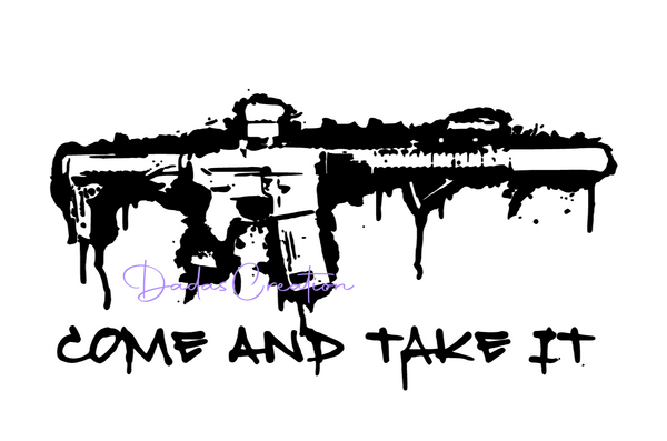 COME AND TAKE IT AR15  VINYL DECAL