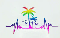 Rainbow Palm Tree is Life Decal