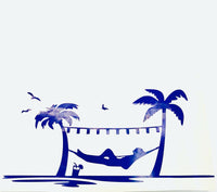 Chilling in Hammock Vacation at Beach Decal