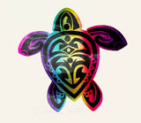 Rainbow TribalTurtle Decal