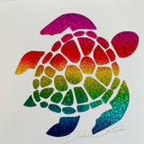 Rainbow Turtle Vinyl Decal