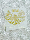 RBG VINYL DECAL RUTH BADER GINSBURG Necklace Decal