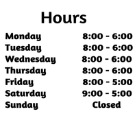 Business Hours Decal