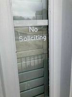 No Soliciting Vinyl Decal